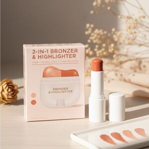 Creamy Bronzer & Highlighter Stick - Warm Peach